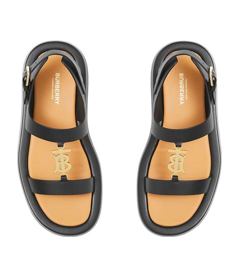 burberry tb leather sandals|Burberry wedges summer sandals.